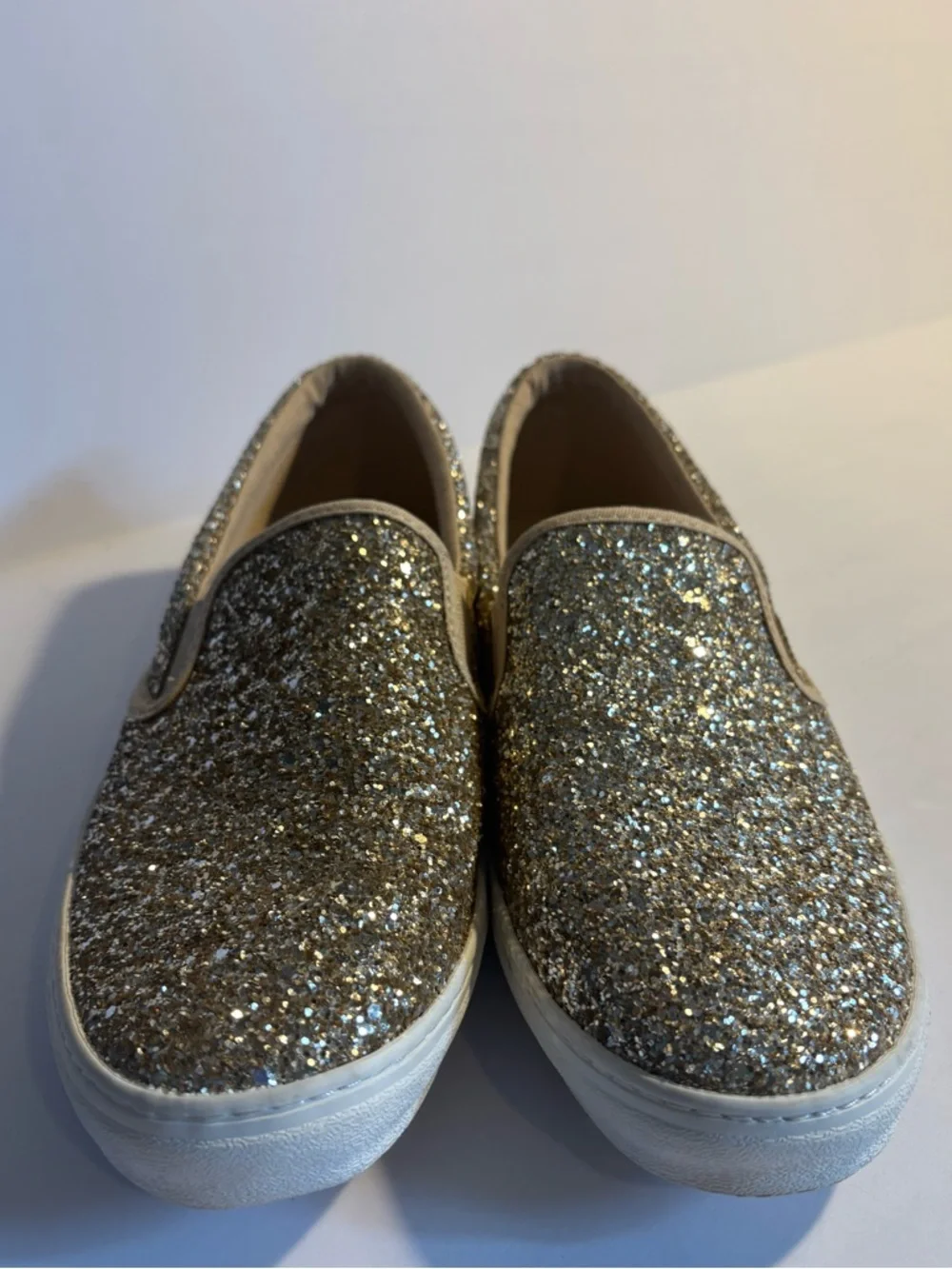 Old Navy Glitter Slip-On Sneaker, Gold Glitter, women’s size 10. - Picture 3 of 10